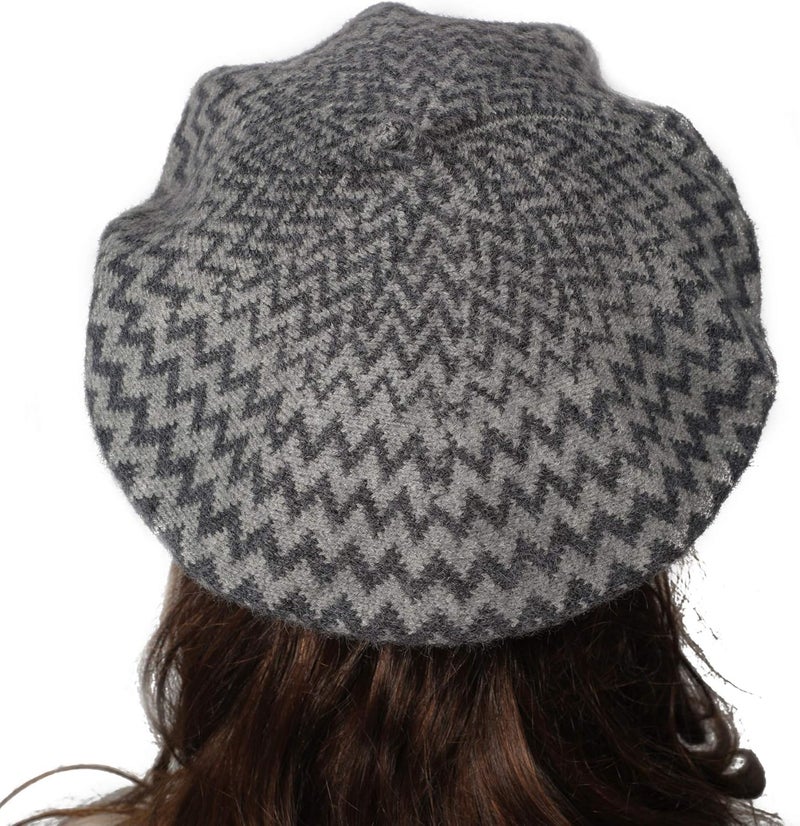ZLYC French Beret Hat Fashion Print Lightweight Winter Warm Artist Hat for Women - Image 3
